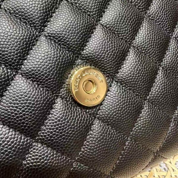 YSL envelope  quilted grain de poudre embossed leather