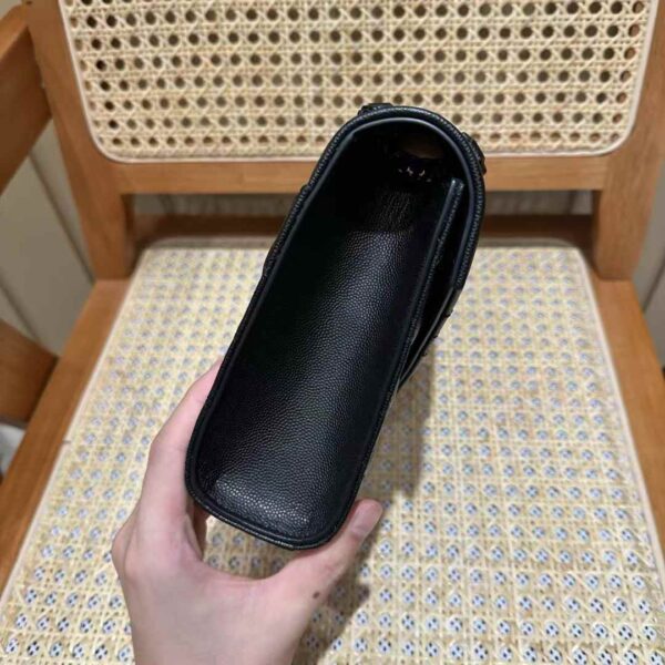 YSL envelope medium in quilted grain de poudre embossed leather