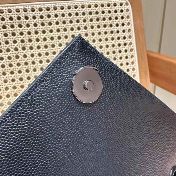 YSL envelope medium in quilted grain de poudre embossed leather