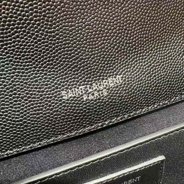 YSL envelope medium in quilted grain de poudre embossed leather