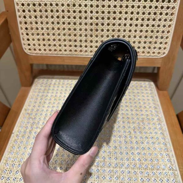 YSL envelope  quilted grain de poudre embossed leather