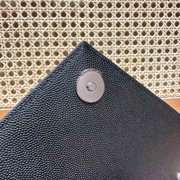 YSL envelope  quilted grain de poudre embossed leather