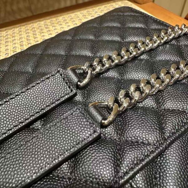 YSL envelope  quilted grain de poudre embossed leather