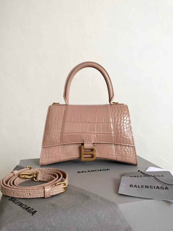 Balenciaga Women's Hourglass Handbag Small in Nude