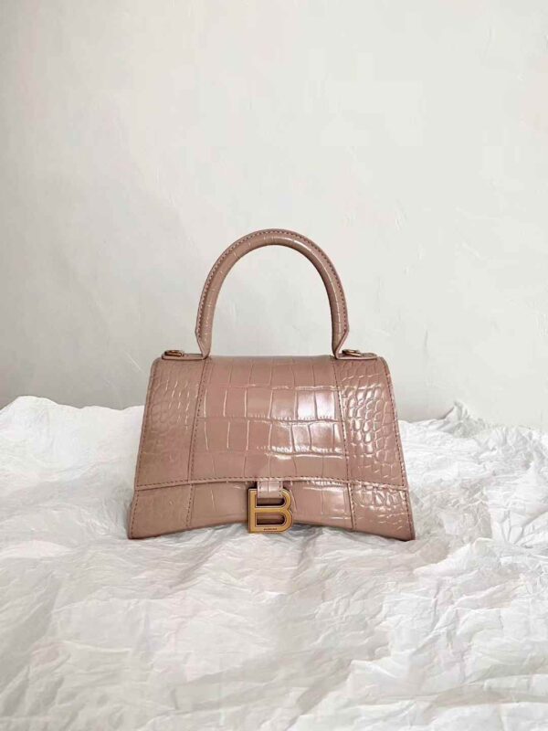 Balenciaga Women's Hourglass Handbag Small in Nude