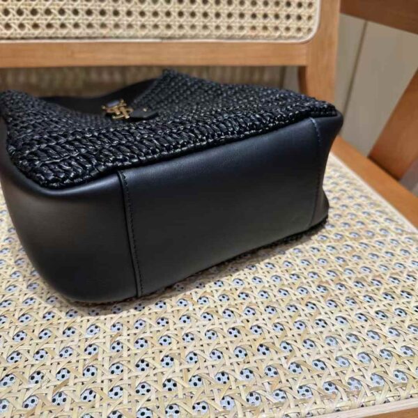 YSL LE 5 À 7 supple small in raffia and leather