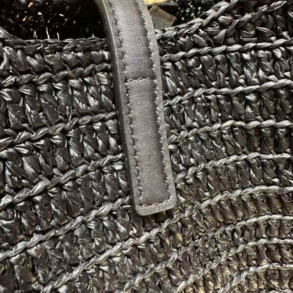 YSL LE 5 À 7 supple small in raffia and leather