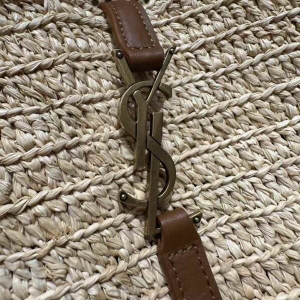 YSL LE 5 À 7 supple small in raffia and leather