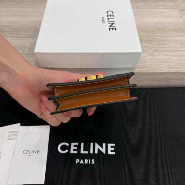CELINE BUSINESS CARD HOLDER TRIOMPHE IN SHINY CALFSKIN
