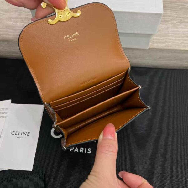 CELINE BUSINESS CARD HOLDER TRIOMPHE IN SHINY CALFSKIN