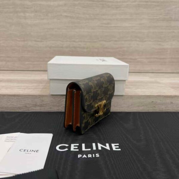 CELINE BUSINESS CARD HOLDER TRIOMPHE IN SHINY CALFSKIN