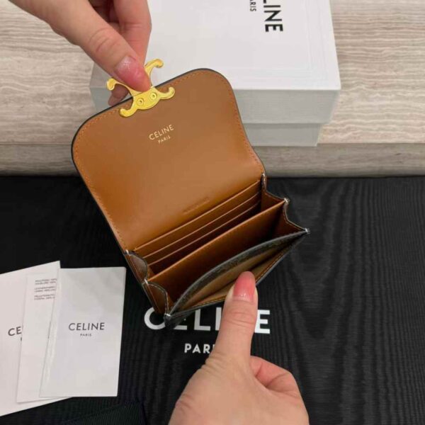 CELINE BUSINESS CARD HOLDER TRIOMPHE IN SHINY CALFSKIN