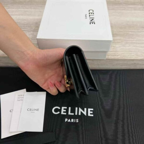 CELINE BUSINESS CARD HOLDER TRIOMPHE IN SHINY CALFSKIN
