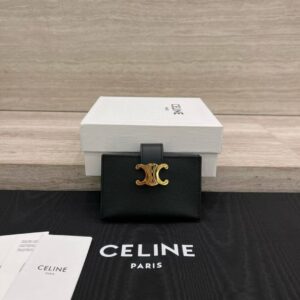CELINE ACCORDEON CARD HOLDER NINO IN SUPPLE GRAINED CALFSKIN
