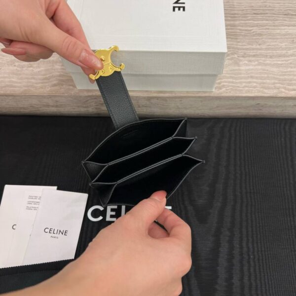 CELINE ACCORDEON CARD HOLDER NINO IN SUPPLE GRAINED CALFSKIN