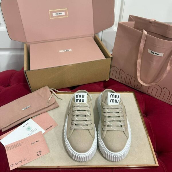 MIUMIU  2025 Platform canvas shoes