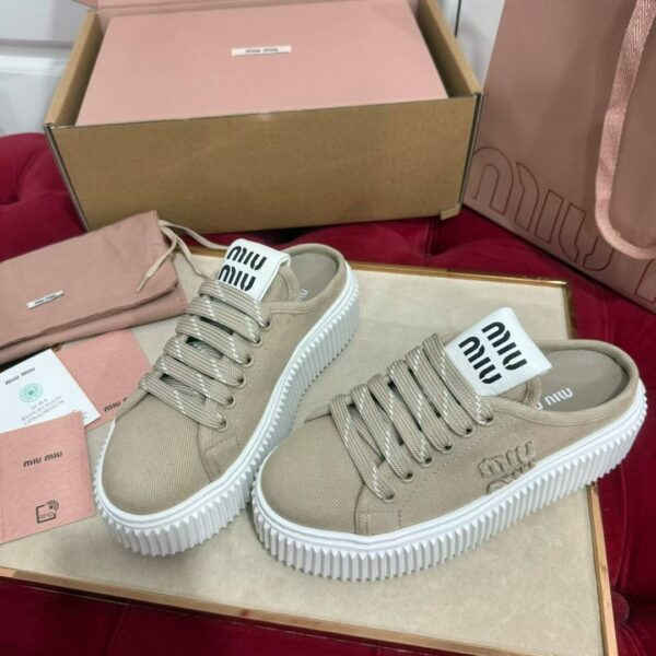 MIUMIU  2025 Platform canvas shoes