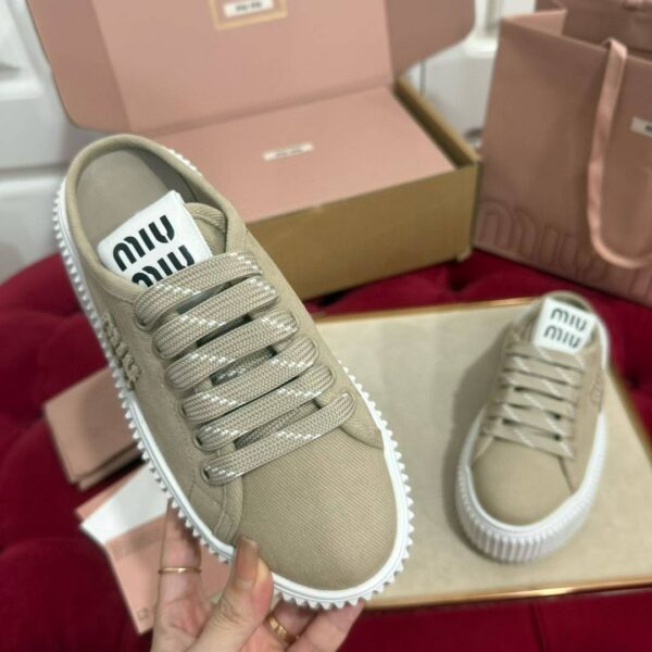MIUMIU  2025 Platform canvas shoes