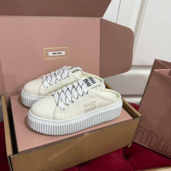 MIUMIU  2025 Platform canvas shoes
