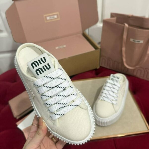 MIUMIU  2025 Platform canvas shoes