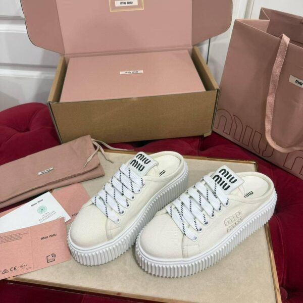 MIUMIU  2025 Platform canvas shoes
