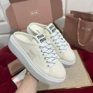 MIUMIU  2025 Platform canvas shoes