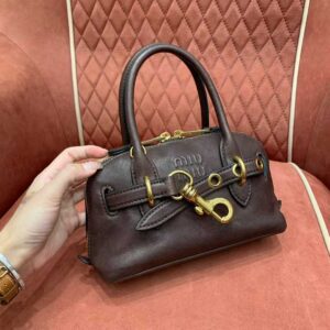 MIUMIU Aventure nappa leather top-handle bag