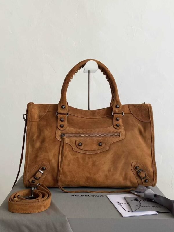 BALENCIAGA Women's Le City Bag Medium in Light Espresso