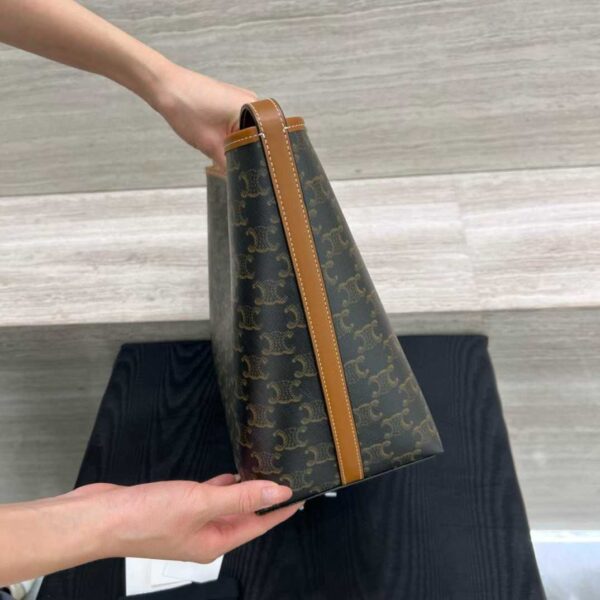 CELINE SOFT SHOPPER BAG IN Triomphe Canvas and Calfskin