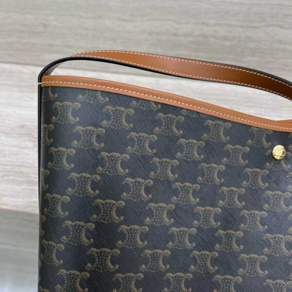 CELINE SOFT SHOPPER BAG IN Triomphe Canvas and Calfskin