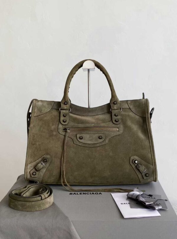 BALENCIAGA Women's Le City Bag Medium in Khaki