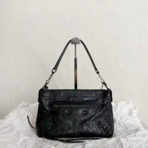 Balenciaga Women's Le City Pouch On Strap in Black