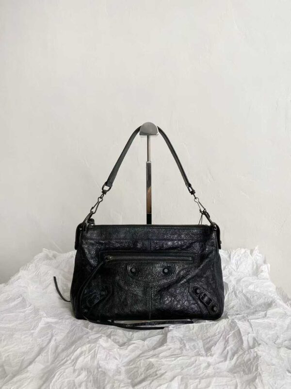 Balenciaga Women's Le City Pouch On Strap in Black