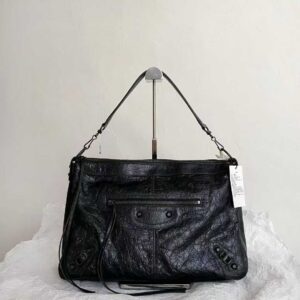 Balenciaga Women's Le City Pouch On Strap in Black