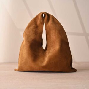 THE ROW Small Bindle  Suede handbag