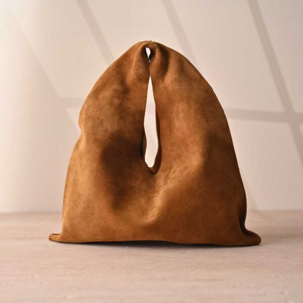 THE ROW Small Bindle Suede handbag