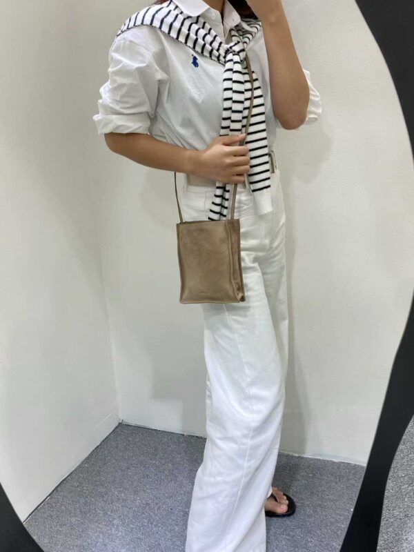 THE ROW To Go Tote Front suede