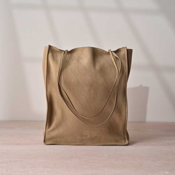 THE ROW To Go Tote Front suede