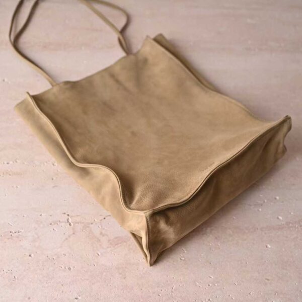 THE ROW To Go Tote Front suede