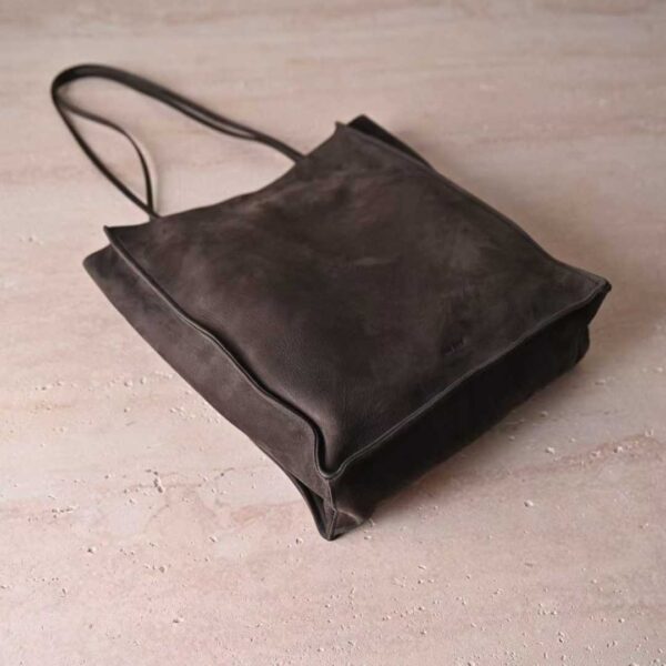 THE ROW To Go Tote Front suede