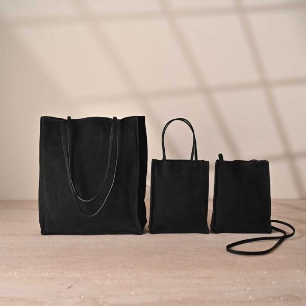 THE ROW To Go Tote Front suede