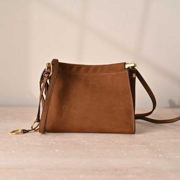 ALAIA LE CLICK SMALL SQUARE BAG IN NUBUCK