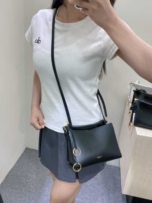 ALAIA LE CLICK SMALL SQUARE BAG IN NUBUCK