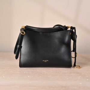 ALAIA LE CLICK SMALL SQUARE BAG IN NUBUCK