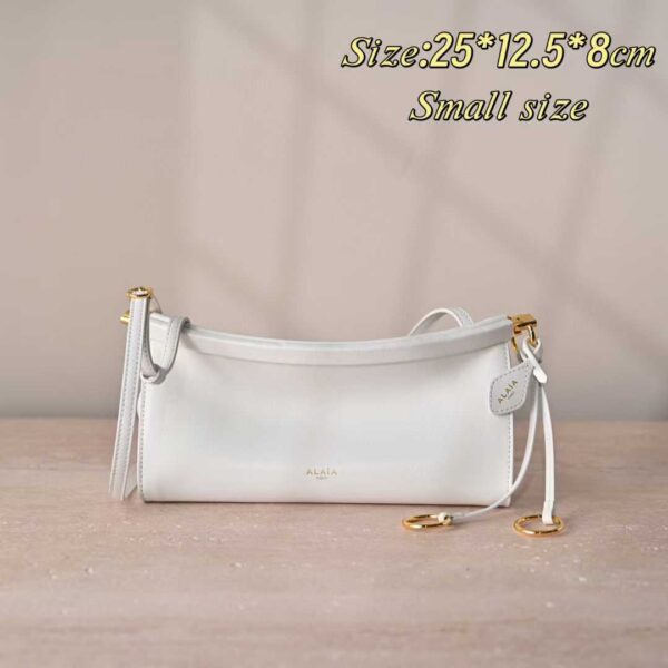 ALAIA LE CLICK EAST WEST SMALL BAG IN NUBUCK