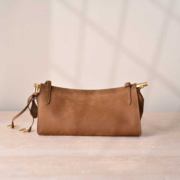 ALAIA LE CLICK EAST WEST SMALL BAG IN NUBUCK