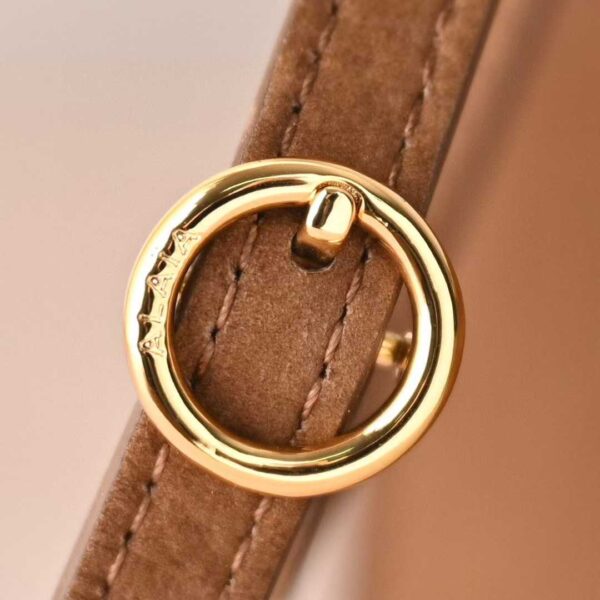 ALAIA LE CLICK EAST WEST SMALL BAG IN NUBUCK