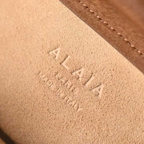 ALAIA LE CLICK EAST WEST SMALL BAG IN NUBUCK