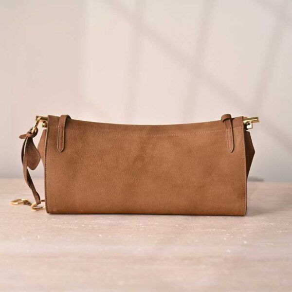 ALAIA LE CLICK EAST WEST SMALL BAG IN NUBUCK