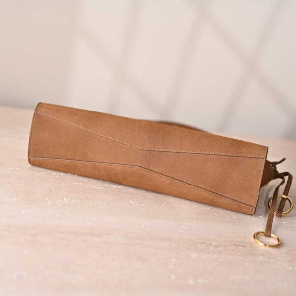 ALAIA LE CLICK EAST WEST SMALL BAG IN NUBUCK